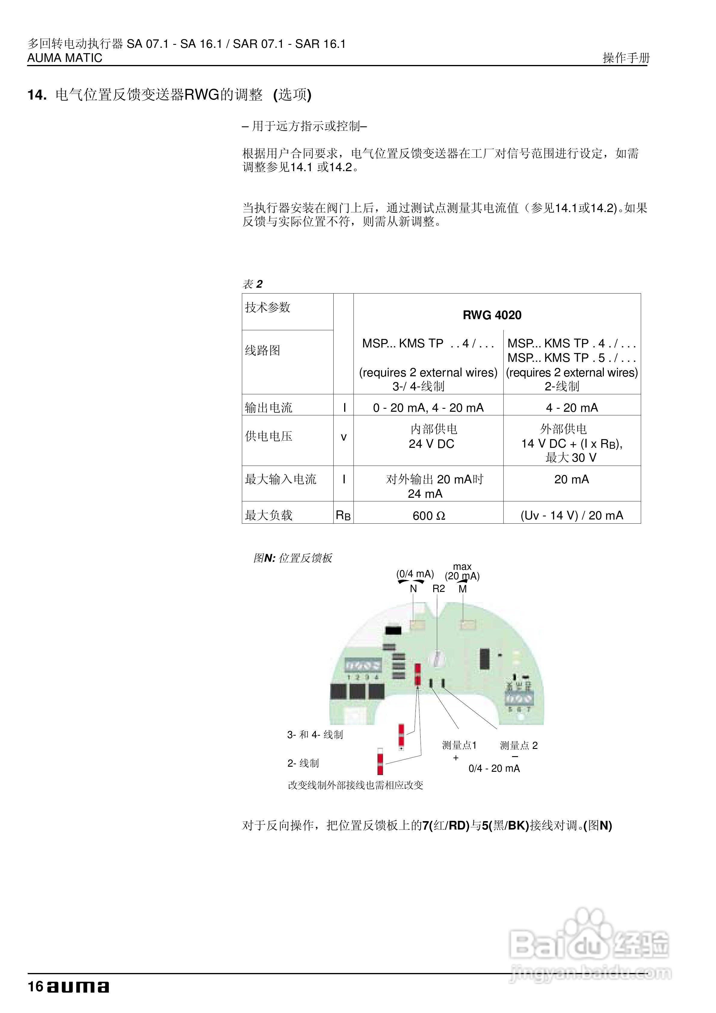 Auma多回转电动执行器操作手册:[2]