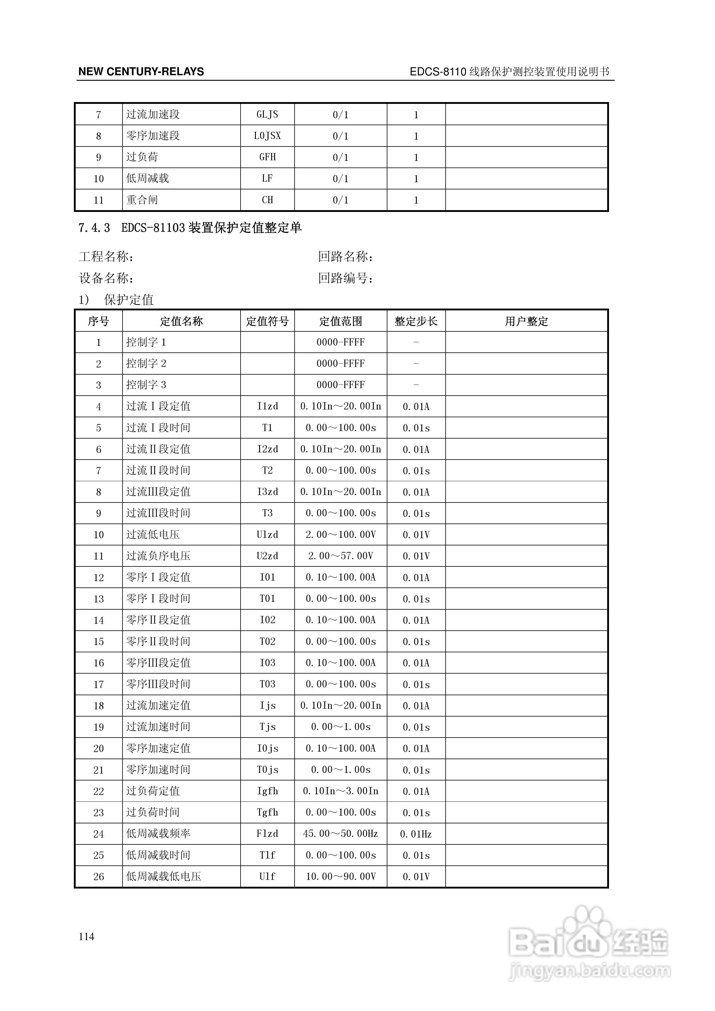 新世纪EDCS-81103线路保护测控装置说明书:[12]