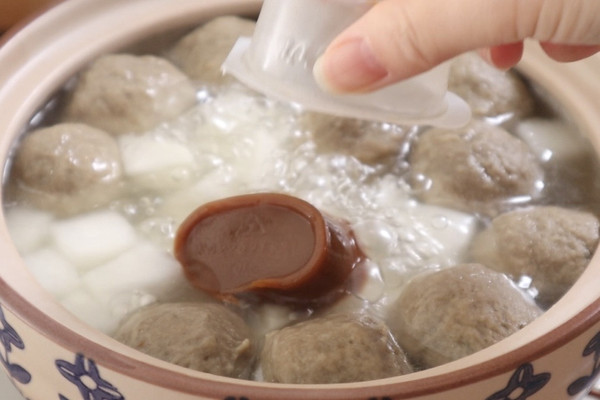 萝卜牛肉丸粉丝汤