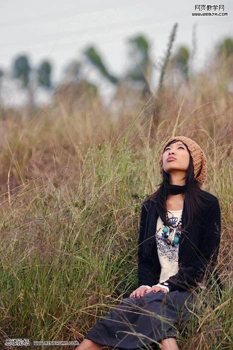 PS教程:非常喜欢的日系淡雅风格美女照片1