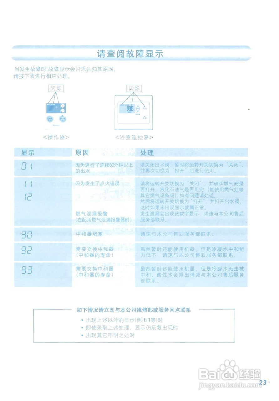 能率JSQ23-D燃气热水器使用说明书:[3]