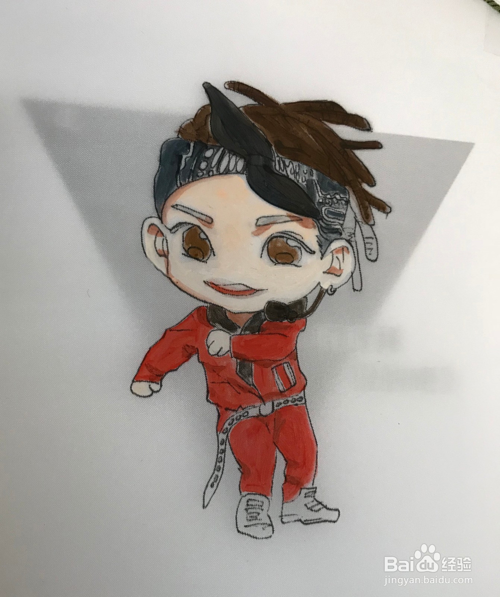 如何用毛笔绘制卡通小人