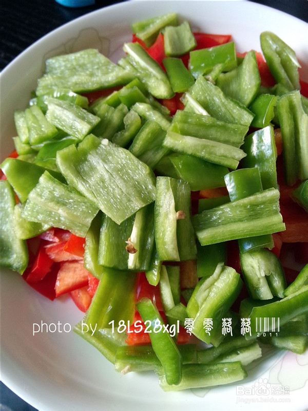 私房菜:双椒炒火腿