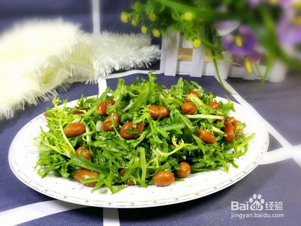 怎样做好吃简单的苔菜花生仁