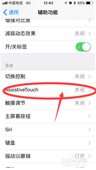 iPhone SE如何打开辅助触点 Assistive touch
