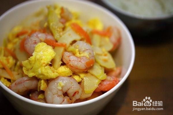 河南特色-春笋虾仁炒蛋怎么做？