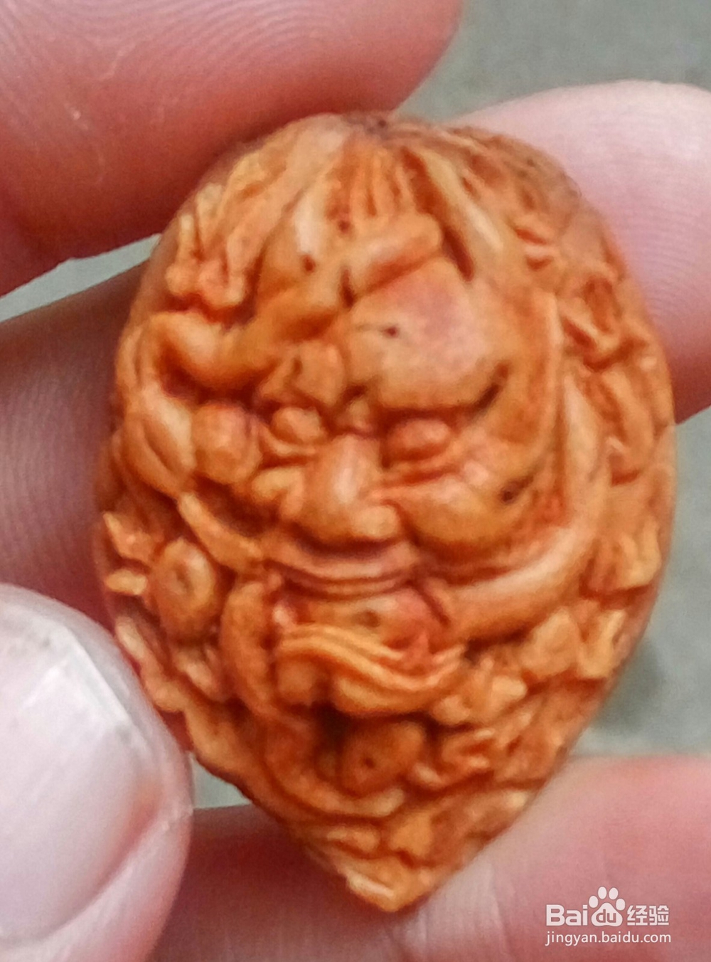 桃核雕刻般若单子过程