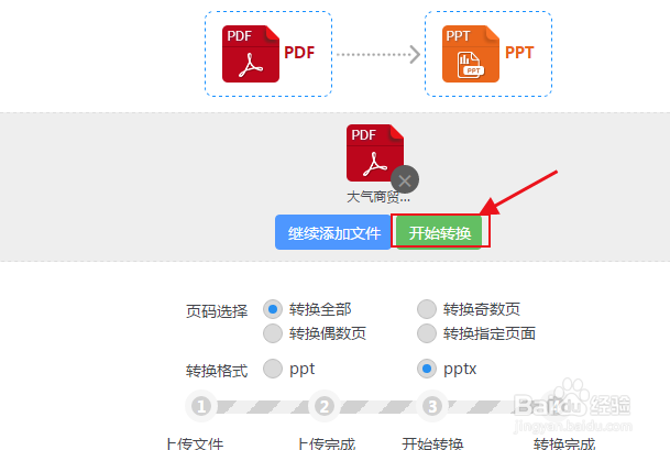将PDF文件转换成PPT文件中的pptx格式