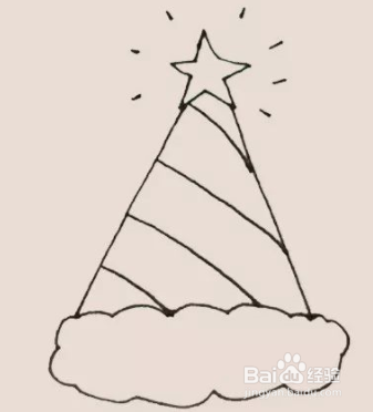 圣诞帽简笔画