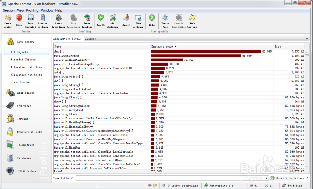 java性能测试 jprofiler的安装、配置、使用详解