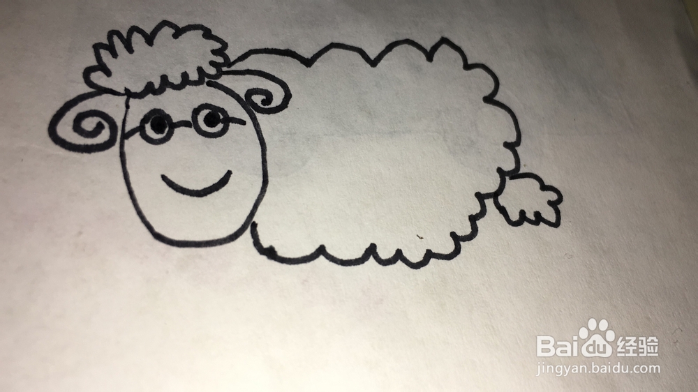 山羊儿童简笔画教程