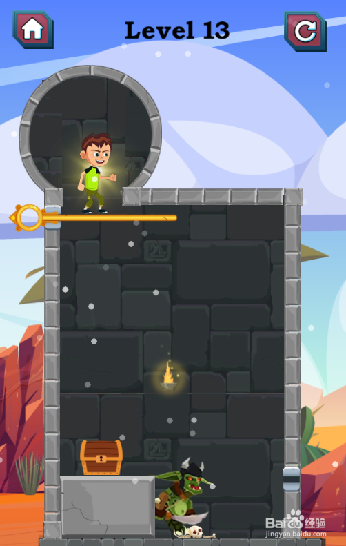 怎样帮助Ben10让其获得宝箱（Level 13）