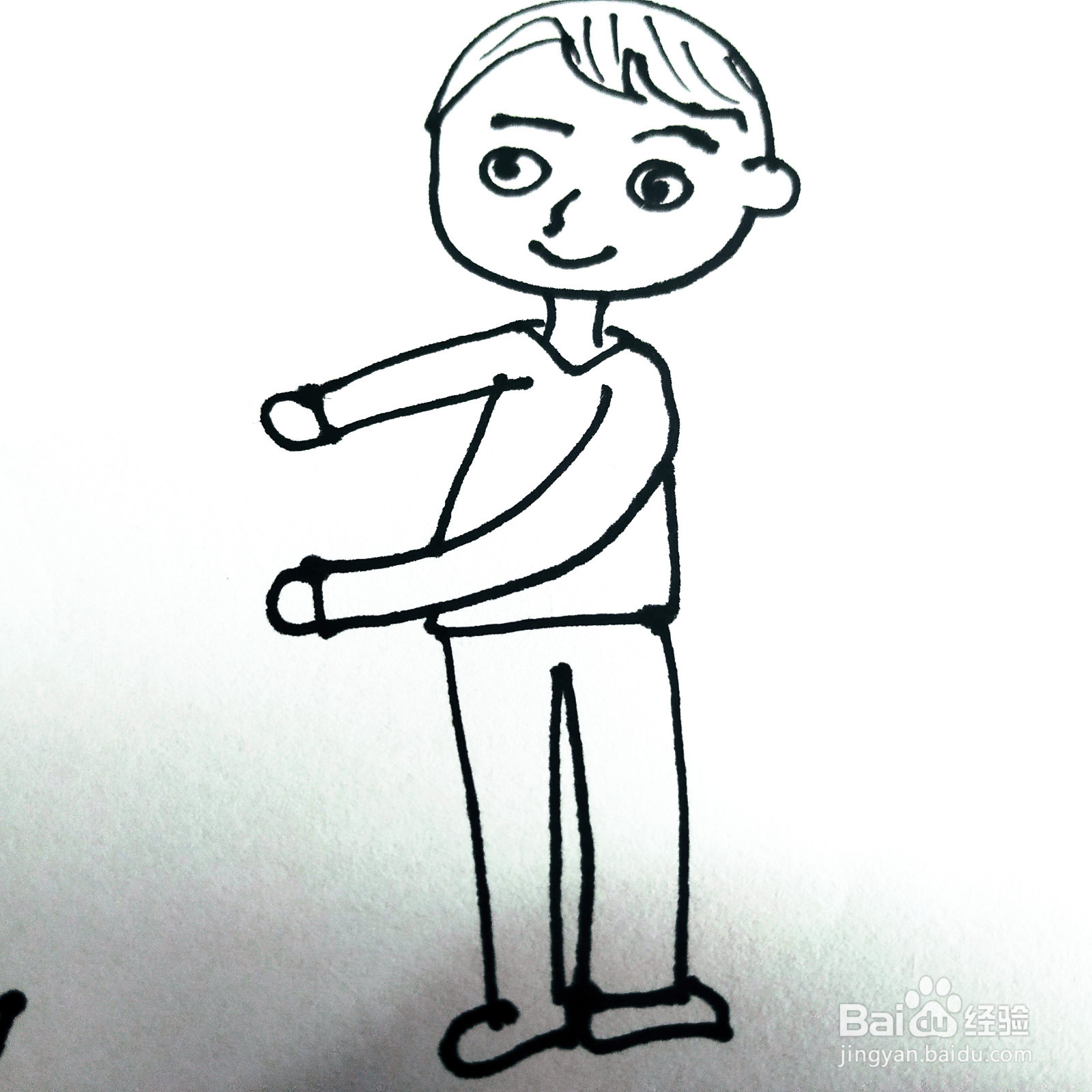 如何来画一位帅气的男生简笔画呢