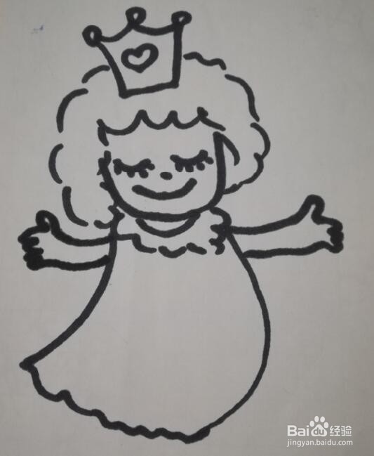 女孩的画法 人物简笔画