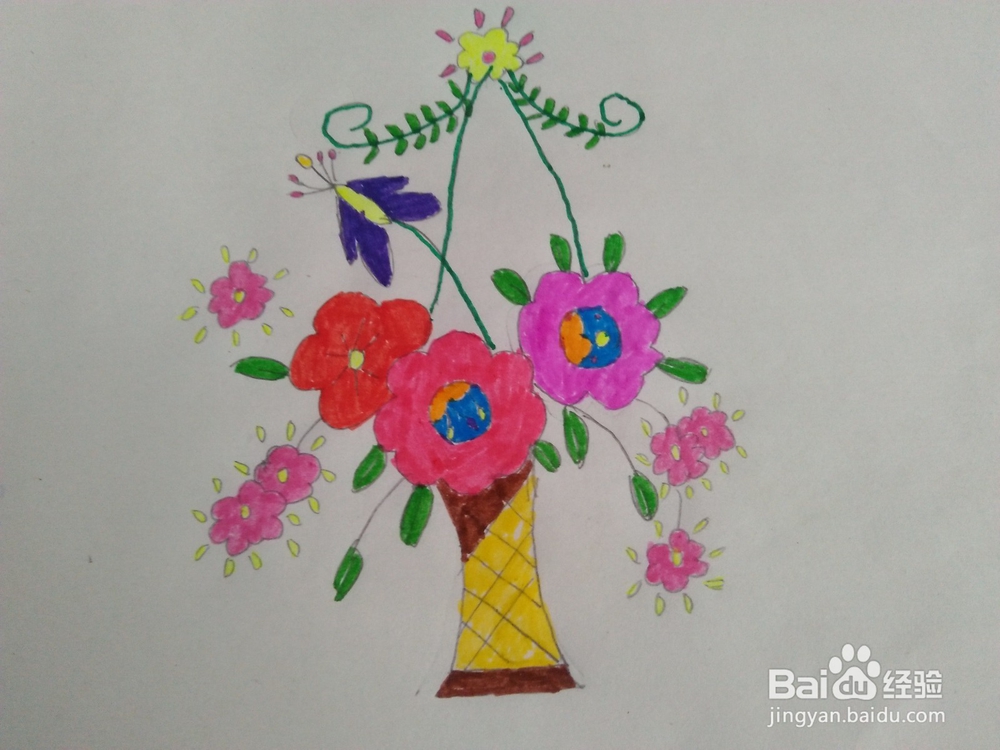 怎么画漂亮的花篮