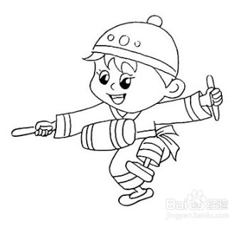 怎么画出打鼓的男孩呢