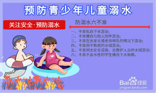 预防青少年儿童溺水手抄报