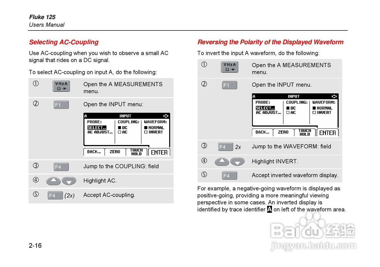 福禄克Fluke 125示波表使用说明书:[4]