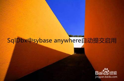 SqlDbx中sybase anywhere自动提交启用
