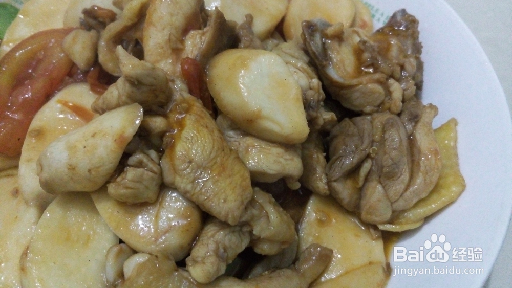 杏鲍菇炒鸡腿肉