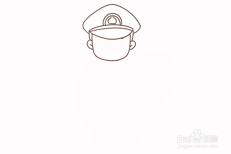 彩色解放军的简笔画