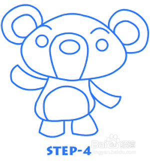 可爱的小熊卡通画