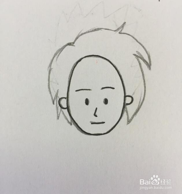 男生的头发怎么画