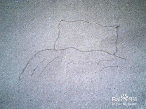 简笔画被子和枕头