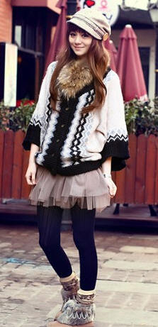 暖暖毛衣的靓丽搭配