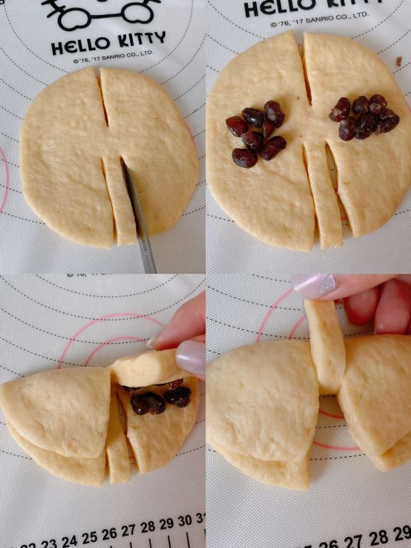 蝴蝶结牛奶面包