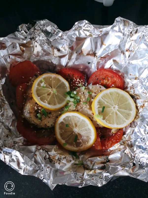 柠香罗勒烤鳕鱼