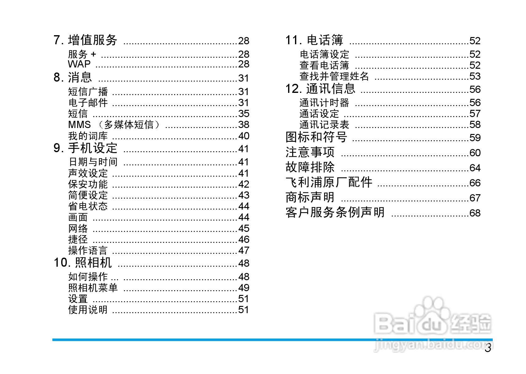 Philip飞利浦ct6608手机说明书:[1]