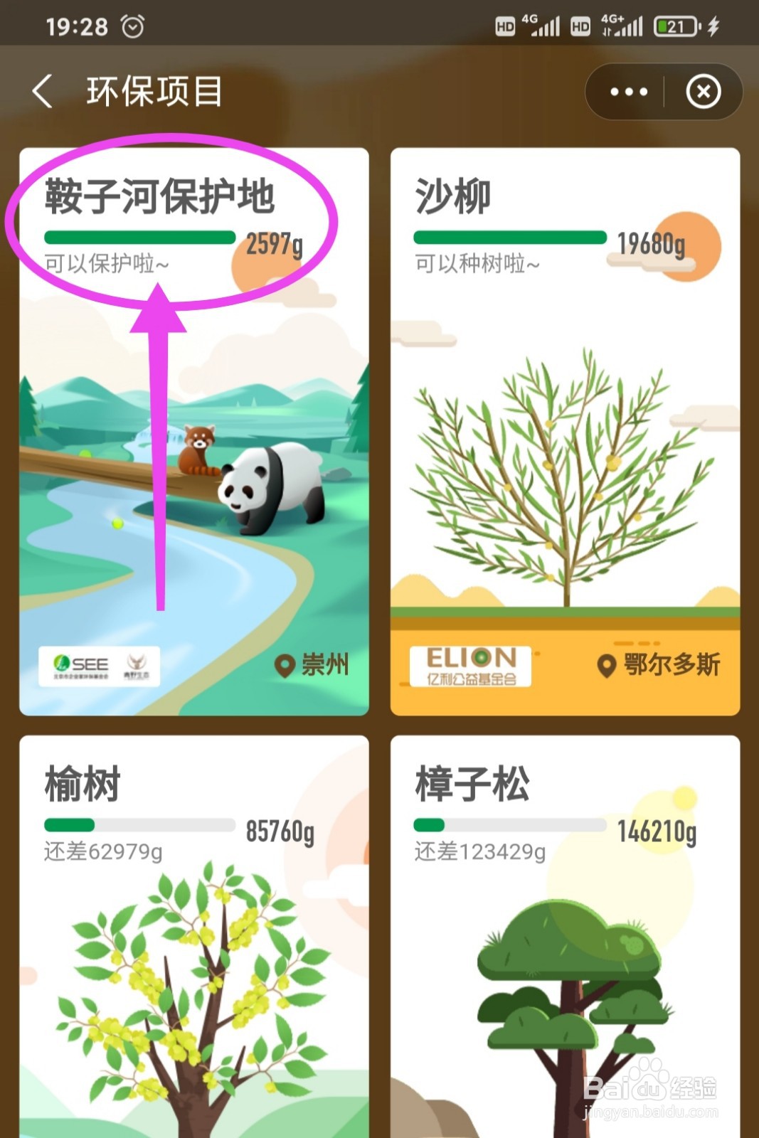 蚂蚁森林怎么获得鞍子河保护地