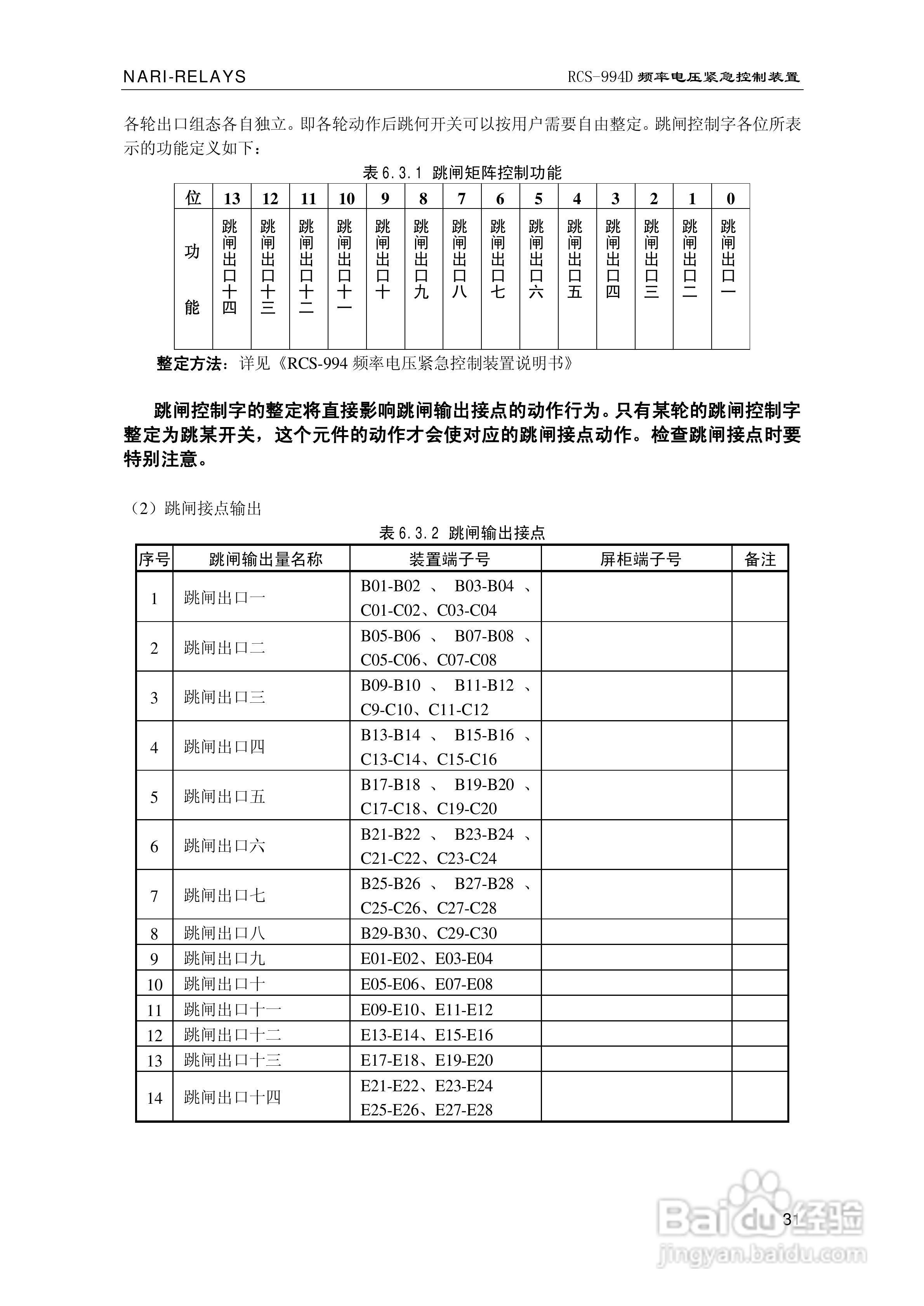 南瑞继保RCS-994D型频率电压紧急控制装置使用说明书:[4]