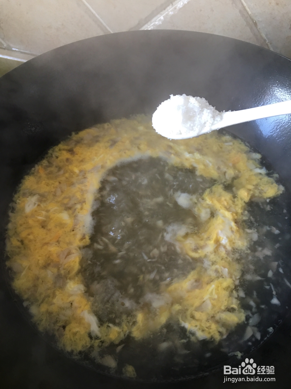 新手简单做蘑菇蛋花羹