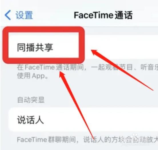 怎么设置FaceTime通话同播共享