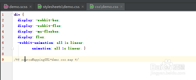 webstorm scss 自动编译添加css3前缀