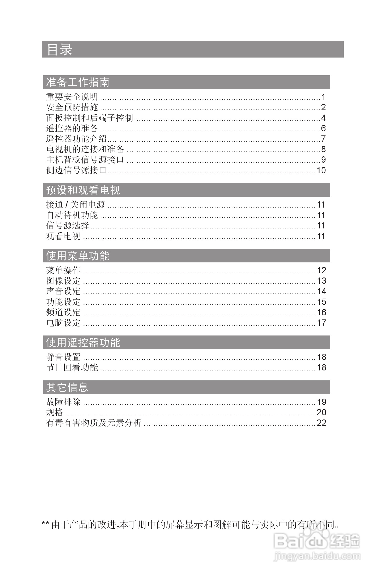 飞利浦32PFL1409/93液晶彩电使用说明书:[1]