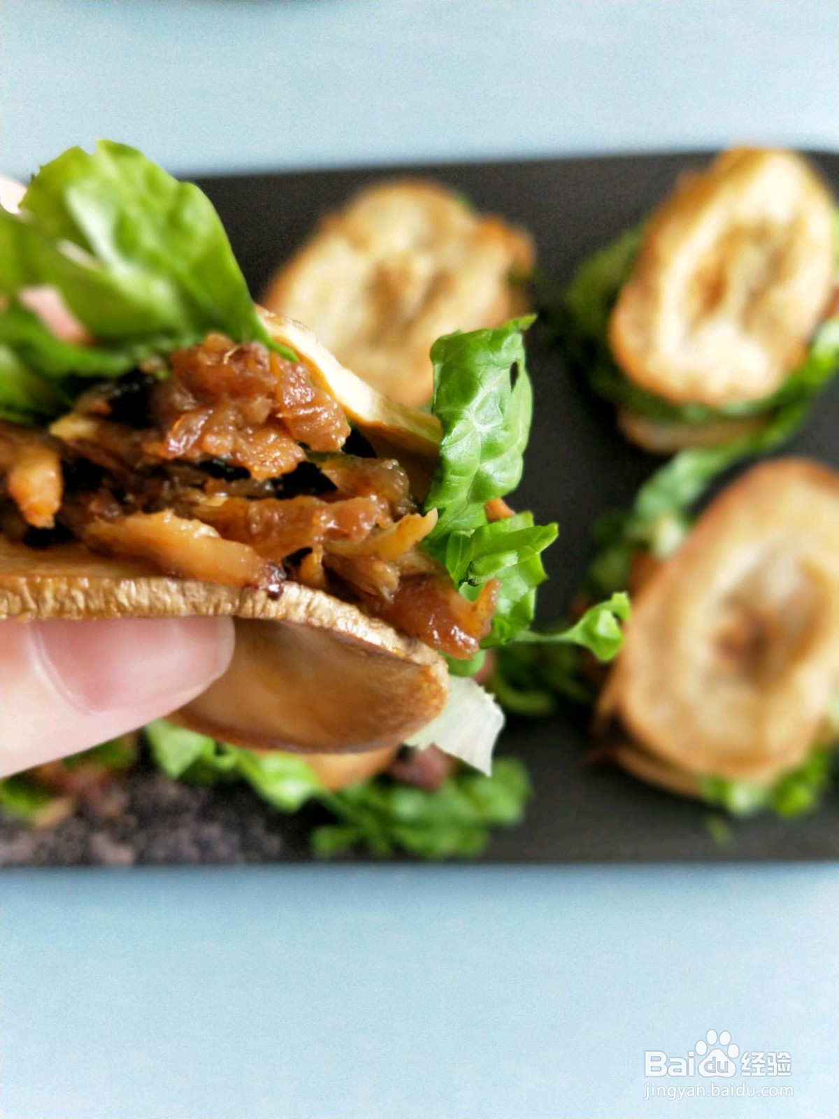 杏鲍菇小汉堡的做法