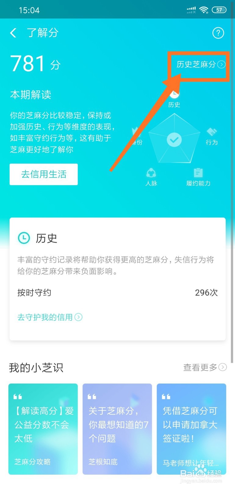 怎么查看支付宝芝麻信用的芝麻分历史