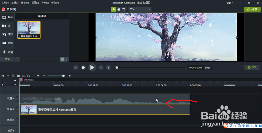 在camtasia2018中如何调整视觉属性？