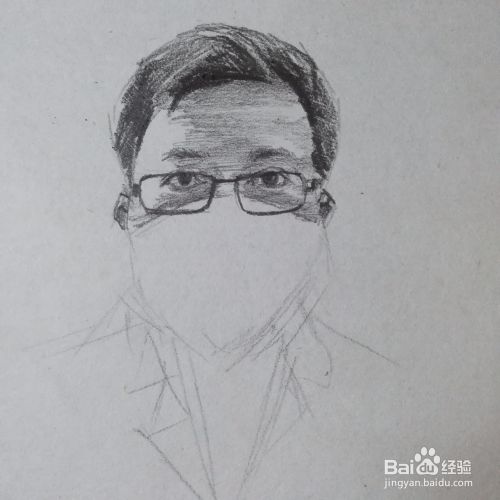 怎么画医生英雄的速写肖像 百度经验