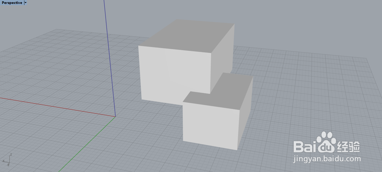 Rhino中怎样保留两个体块的相交部分