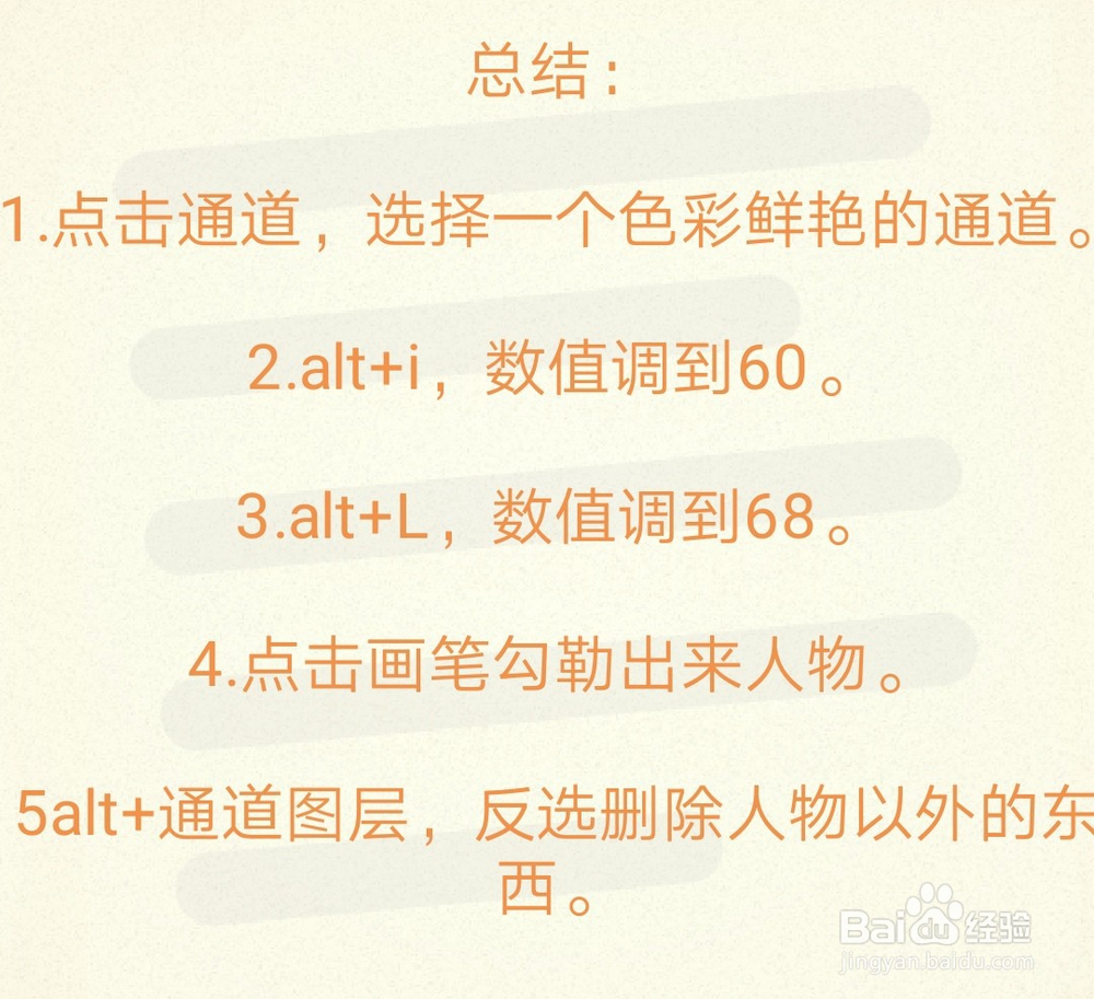 PS通道抠图步骤