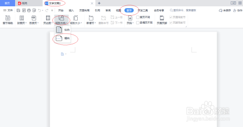 WPS office 2022文字处理如何设置纸张方向