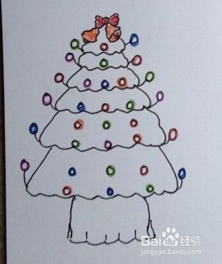 圣诞树画法教程（8）如何画圣诞树？圣诞树画法