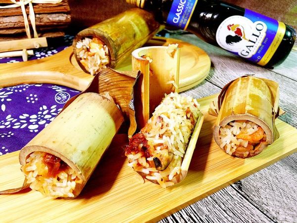 橄香海鲜竹筒饭