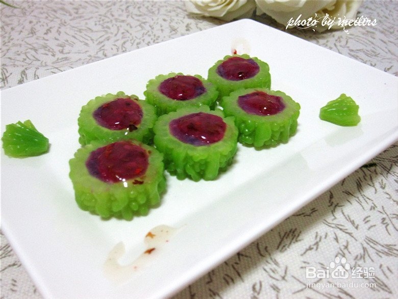 新式做法:紫薯苦瓜圈