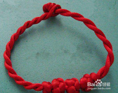 红绳手链的简单编法