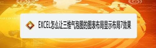 EXCEL怎么让三维气泡图的图表布局显示布局7效果